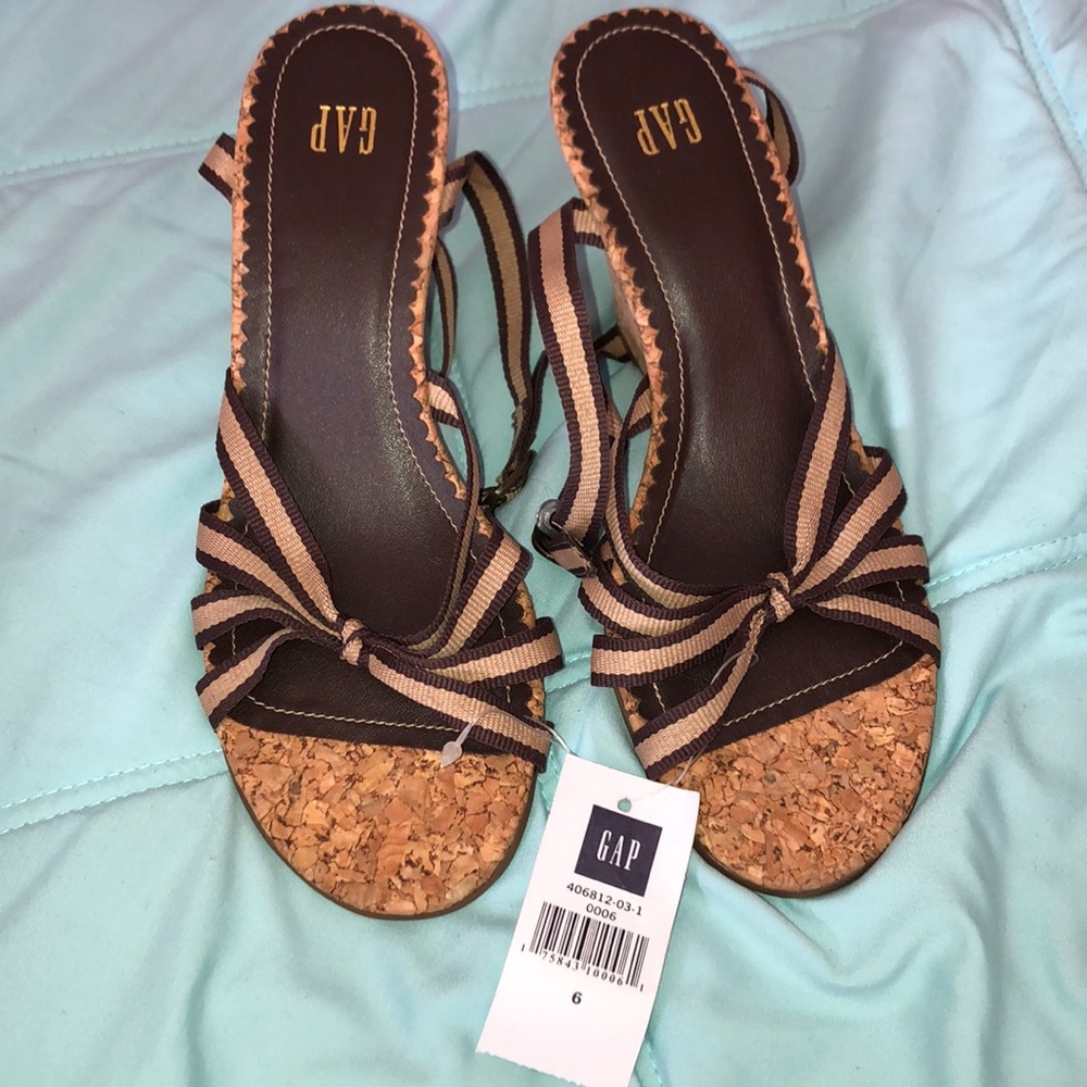 GAP Strappy Cork Wedges